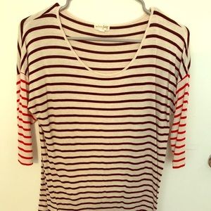 Maison Jules 3/4 Sleeve Striped Top